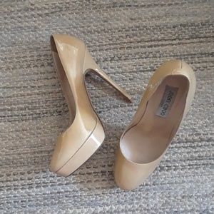 Jimmy Choo tan patent leather heels size 37